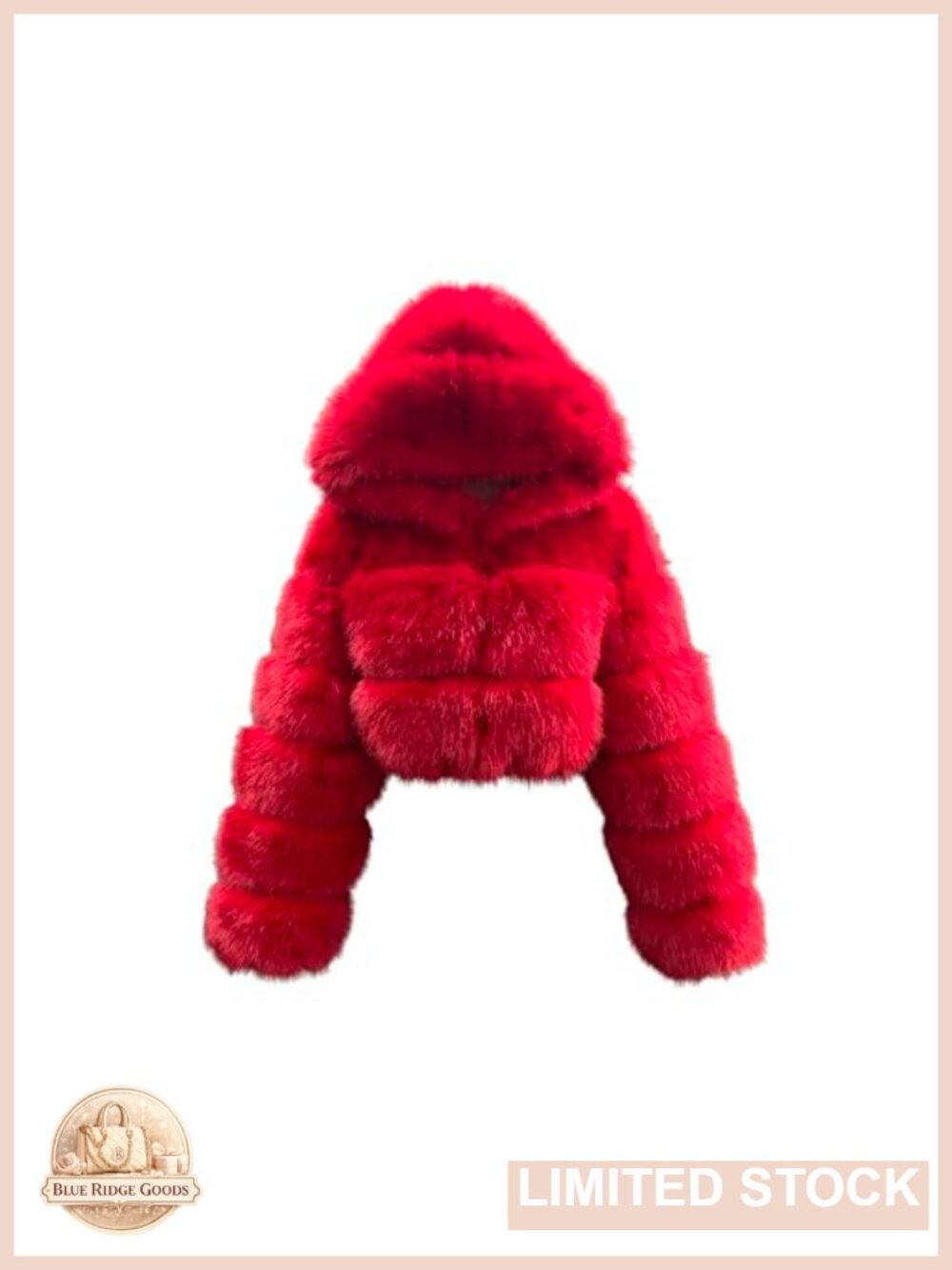 Faux Fox Fur Hooded Bolero Jacket Cropped Winter Outerwear